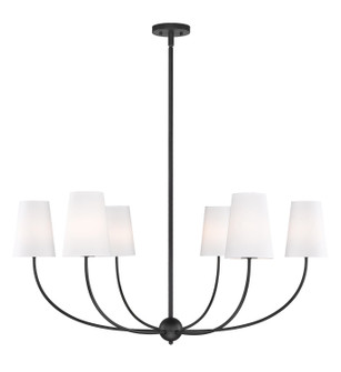 Shannon Six Light Chandelier in Matte Black (224|304042MB)
