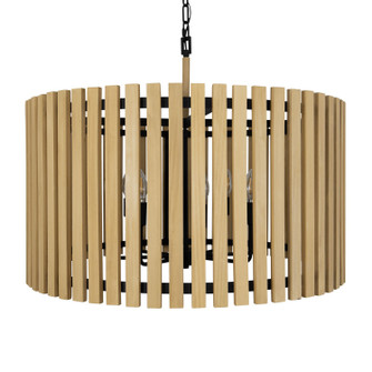 Suratto Eight Light Pendant in Matte Black/Honey Blonde (137|387P08MBH)