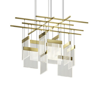 V Panels LED Pendant in Brass (69|309714)