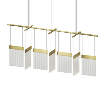 V Panels LED Pendant in Brass (69|309614)