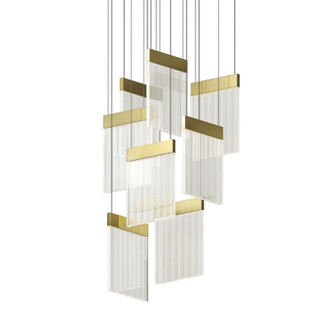V Panels LED Pendant in Brass (69|309414)