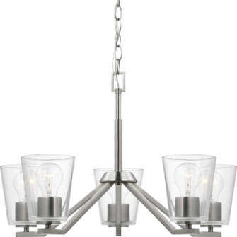 Vertex Five Light Chandelier in Brushed Nickel (54|P400341009)