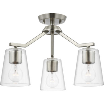 Vertex Three Light Chandelier Conv in Brushed Nickel (54|P400340009)