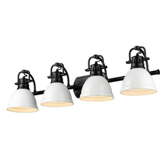 Duncan Four Light Bath Vanity in Matte Black (62|3602BA4BLKWH)