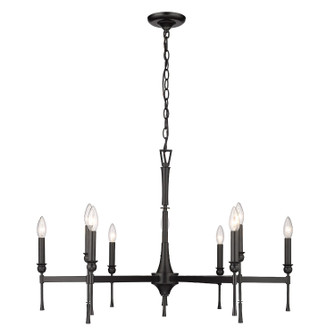 Landon Nine Light Chandelier in Matte Black (62|35099BLK)
