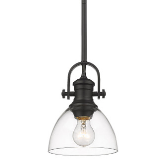 Hines One Light Mini Pendant in Matte Black (62|3118M1LBLKCLR)