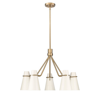 Reeva Five Light Chandelier in Modern Brass (62|21225MBSGE)