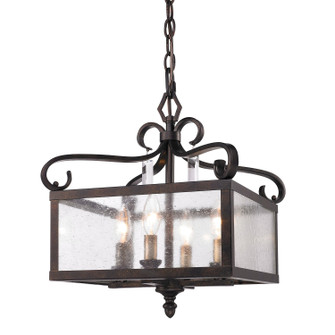 Valencia Four Light Pendant (Convertible) in Fired Bronze (62|2049M4FB)