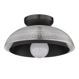 Crawford BLK One Light Flush Mount in Matte Black (62|0309FMBLKRPG)