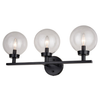 Lander Three Light Vanity in Matte Black (63|W0430)