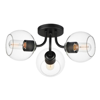 Knox Three Light Semi-Flush Mount in Black (16|21634CLBK)