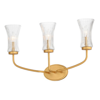 Camelot Three Light Wall Sconce in Natural Aged Brass (16|16153CRNAB)