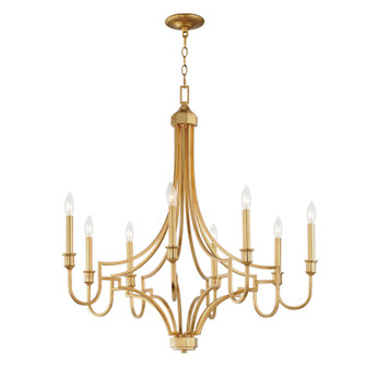 Normandy Eight Light Chandelier in Gold Leaf (16|12788GL)