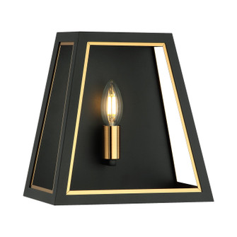 Rosalie One Light Wall Sconce in Matte Black + Aged Gold Brass (423|W72101MBAG)