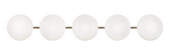 PEARLESQUE Five Light Wall Sconce in Aged Gold Brass (423|S05105AGOP)