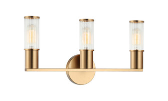 KLARICE Three Light Wall Sconce in Aged Gold Brass (423|S02803AG)