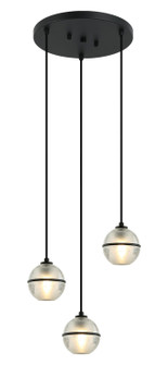 Misty Three Light Pendant in Matte Black (423|C33103MB)