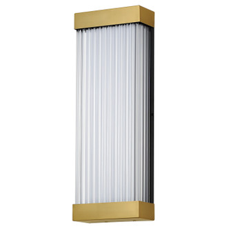 Acropolis LED Outdoor Wall Sconce in Natural Aged Brass (86|E30234122NAB)