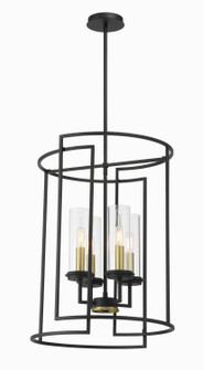 Hillstone Four Light Pendant in Sand Coal And Soft Brass (7|3205781)