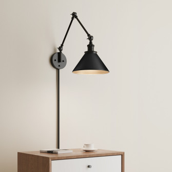Edward One Light Swing Arm Wall Sconce in Matte Black (59|11001MB)