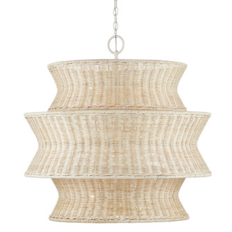Phebe Nine Light Chandelier in Bleached Natural/Vanilla (142|90001084)