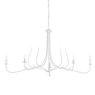 Passion White Chandelier Five Light Chandelier in Gesso White/Painted Gesso White (142|90000989)