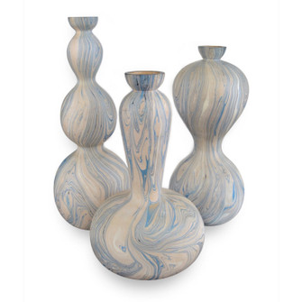 Marbleized Vase Set of 3 in Blue/Natural/White (142|12000740)