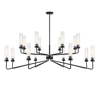 Baker 16 Light Chandelier in Matte Black (51|188621689)