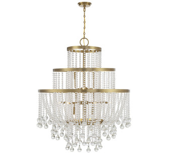 Luna 15 Light Chandelier in Warm Brass (51|1186815322)