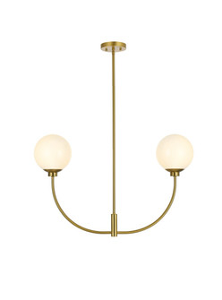 Nyomi Two Light Chandelier in Satin Gold (173|LD816D30SG)