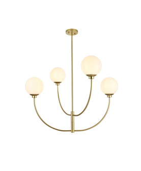 Nyomi Four Light Chandelier in Brass (173|LD814D36BR)