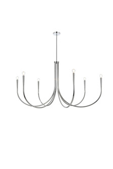 Layne Six Light Chandelier in Chrome (173|LD722D55C)