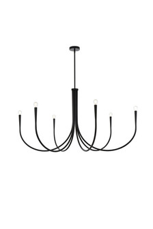 Layne Six Light Chandelier in Black (173|LD722D50BK)