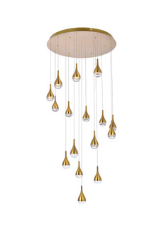 Amherst LED Chandelier in satin gold (173|3816D36SG)