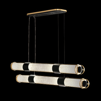 Bond LED Pendant in Black/Gold (48|92624022ST)