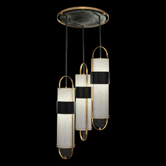 Bond LED Pendant in Black & Gold/Bahama Sand (48|92534022ST)