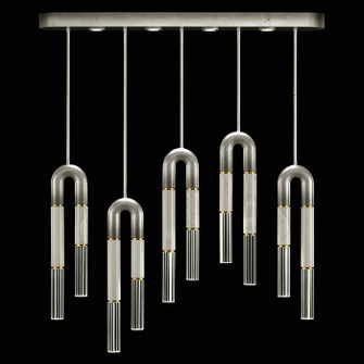 Antonia LED Linear Pendant in Ombre Silver/Brass/Smoke (48|923140712ST)