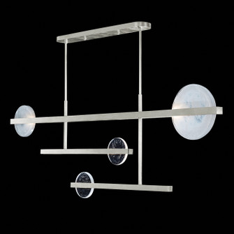 Selene LED Pendant in Silver/Clear & White Glass (48|9212404ST)