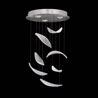 Elevate LED Pendant in Silver/Dichroic ''Plumes'' (48|895640111ST)