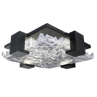 Terra LED Flush Mount in Black/Clear Glass (48|89544011ST)