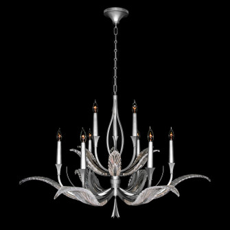Plume Nine Light Chandelier in Silver/Dichroic ''Plumes'' (48|8936401ST)