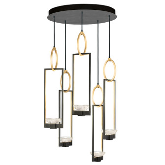 Delphi LED Pendant in Black/Gold (48|8930403ST)