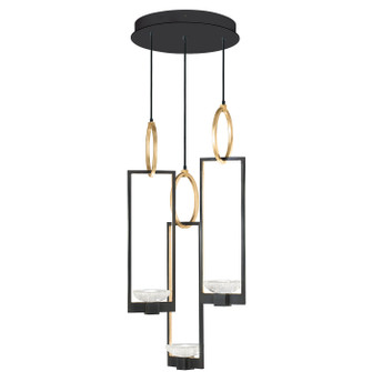 Delphi LED Pendant in Black/Gold (48|8929403ST)