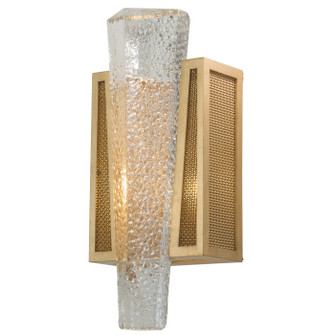 Crownstone One Light Wall Sconce in Gold w/Metal Mesh Inserts (48|89115022ST)