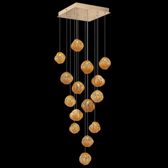 Vesta LED Pendant in Gold w/Amber Glass (48|86684022LD)