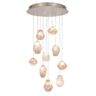 Natural Inspirations LED Pendant in Gold w/Clear Quartz Glass Drops (48|86354024LD)