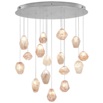 Natural Inspirations LED Pendant in Silver w/Clear Quartz Glass Drops (48|86284014LD)