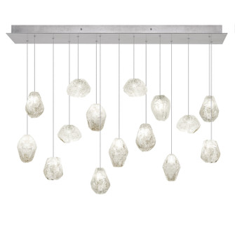 Natural Inspirations LED Pendant in Silver w/Clear Quartz Glass Drops (48|85374013LD)