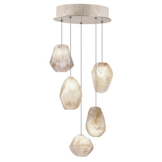 Natural Inspirations LED Pendant in Gold w/Clear Quartz Glass Drops (48|85244024LD)
