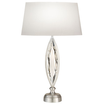 Marquise One Light Table Lamp in Silver/White Shade (48|85021012ST)